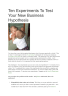 Testing Your New Business Hypothesis - Page 1