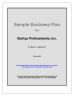 Sample Business Plan for Startups - Page 1