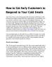 How to Get Early Customers to Reply to Cold Emails - Page 1