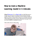 How to train a Machine Learning model in 5 minutes - Page 1