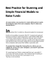 Best Practice for Stunning and Simple Financial Models to Raise Funds - Page 1