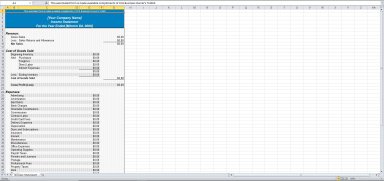 Income Statement Template in Excel
