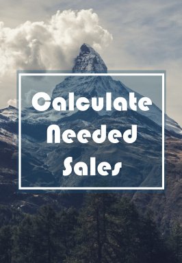 Calculate Needed Sales Excel Model