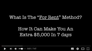 How To Make $5k In 7 Days Using The 'For Rent' Method