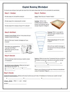 Capital Raising Worksheet
