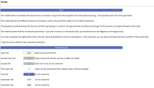 Real Estate model profitability calculator (house)