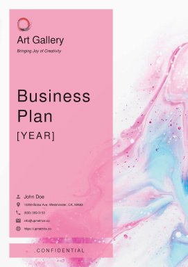 Art Gallery Business Plan Example