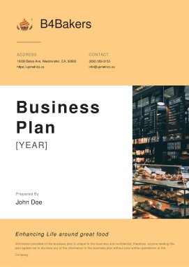 Bakery business plan example