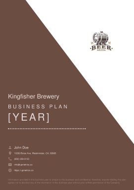Brewery Business Plan Example