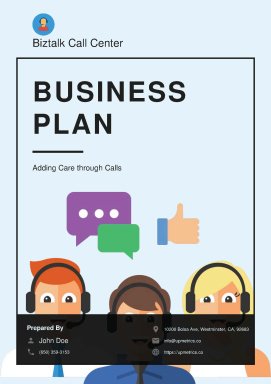 Call Center Business Plan Example