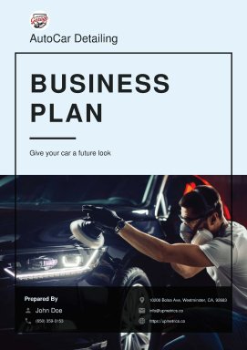 Car Detailing Business Plan Example