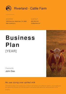 Cattle Farm Business Plan Example