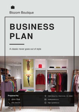 Clothing Line Business Plan Example