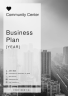 Community Center Business Plan Example - Page 1