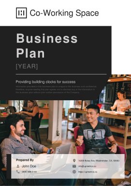 Co-Working Space Business Plan Example