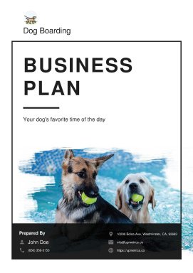 Dog Boarding Business Plan Example
