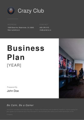ESports Business Plan Example