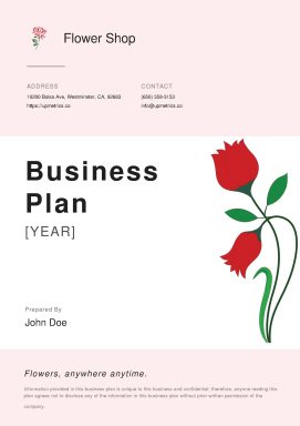 Flower Shop Business Plan Example