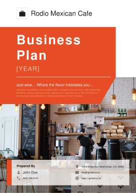 Food Cafe Business Plan Example