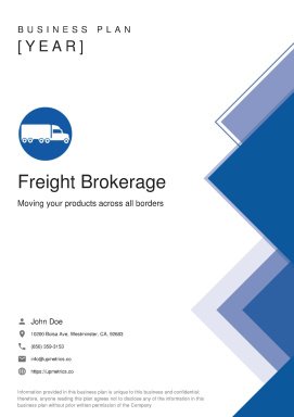 Freight Brokerage Business Plan Example