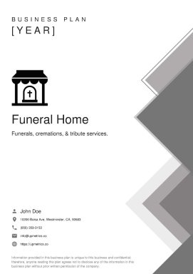 Funeral Home Business Plan Example