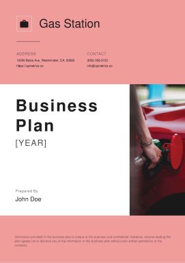 Gas Station Business Plan Example