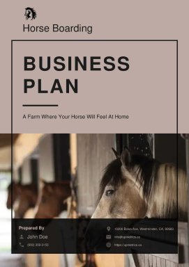 Horse Boarding Business plan Example