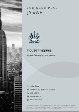 House Flipping Business Plan Example
