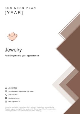 Jewelry Business Plan Example