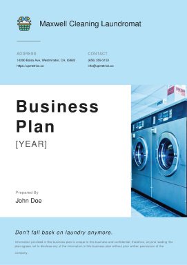 Laundromat Business Plan Example