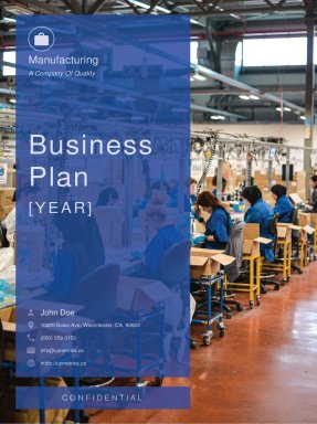 Manufacturing Business Plan Example