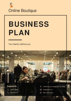 Online Boutique Business Plan Example