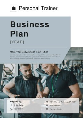 Personal Trainer Business Plan Example