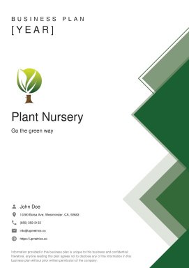 Plant Nursery Business Plan Example