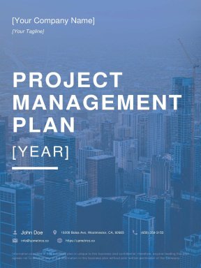 Project Management Plan Example