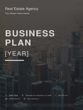 Real Estate Agency Business Plan Example