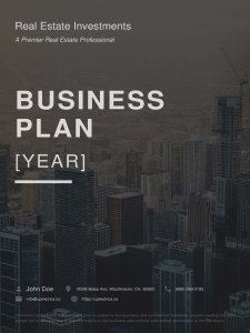 Real Estate Investment Business Plan Example