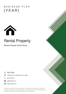 Rental Property Business Plan Example