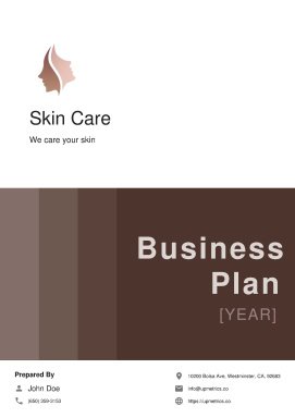 Skin Care Business Plan Example
