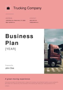 Trucking Company Business Plan Example