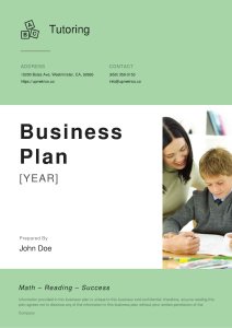 Tutoring Business Plan Example