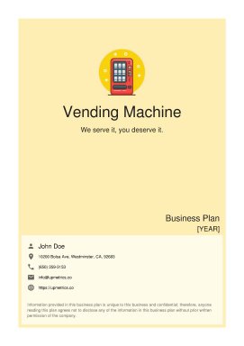 Vending Machine Business Plan Example