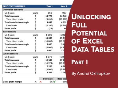 Unlocking Full Potential of Excel Data Tables (Part 1)