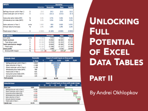 Unlocking Full Potential of Excel Data Tables (Part 2)