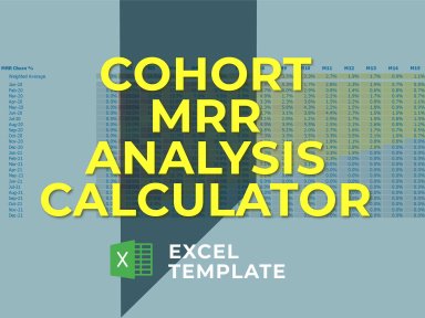 Cohort MRR Analysis Excel Template Calculator