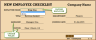 New Employee Checklist Excel Template