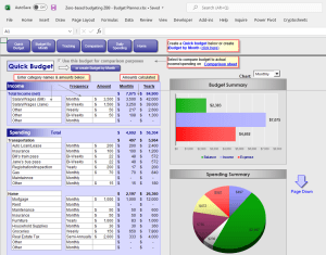 Zero Based Budgeting - Budget Planner in Microsoft Excel