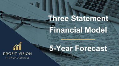 Three Statement Financial Model with Scenarios & 5 Year Forecast