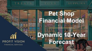 Pet Shop Financial Model – Dynamic 10 Year Business Plan