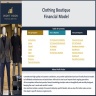 Clothing Boutique Financial Model – Dynamic 10 Year Forecast